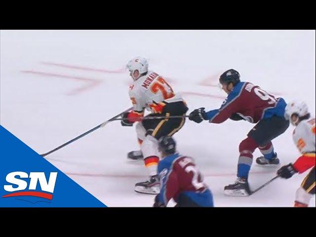 Sean Monahan Scores Beautiful Breakaway Goal For Overtime Winner Against Avalanche