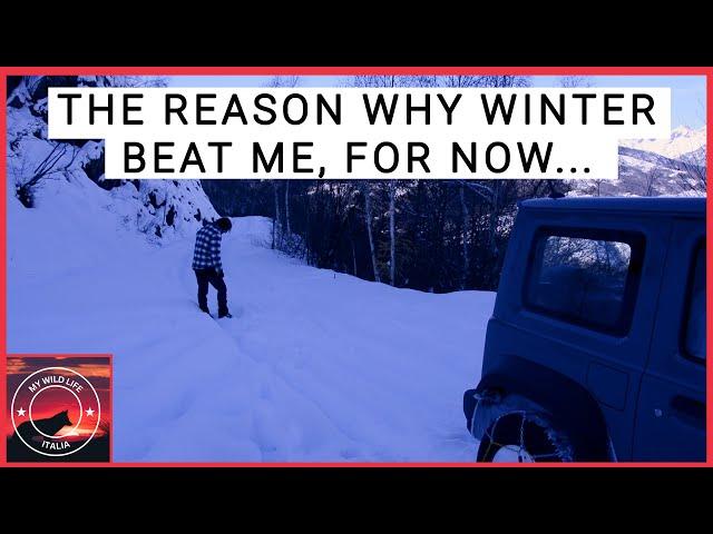 SNOW IN THE ITALIAN ALPS | hard cabin life | SNOW DRIVING