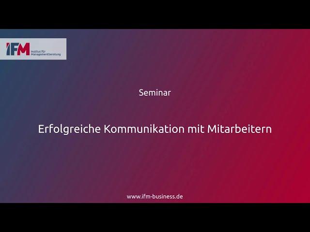 Erfolgreiche Kommunikation mit Mitarbeitern | Seminar