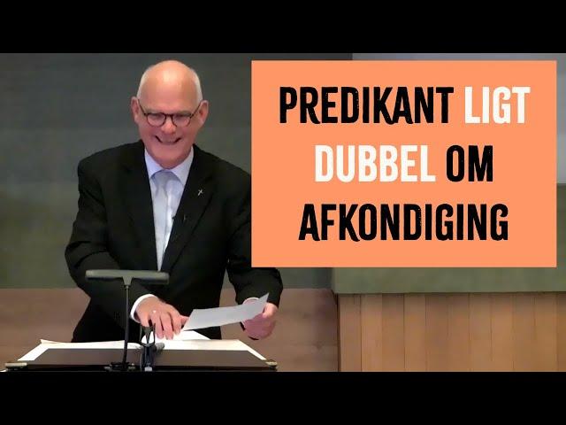 HILARISCH: PREDIKANT LIGT DUBBEL OM AFKONDIGING