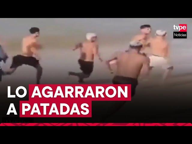 Video: bañistas frustran escape de sujeto que robó en una playa de Brasil