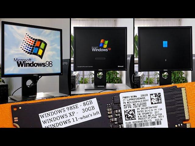 Triple Booting Windows 98, XP, and Windows 11 on a Single NVMe SSD – Real Hardware!