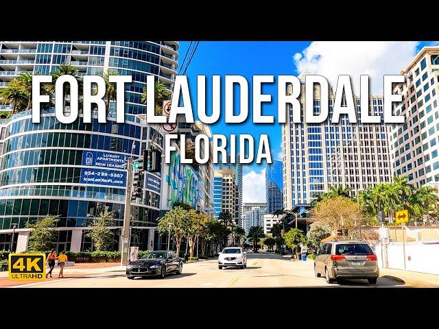 Fort Lauderdale, Florida | Driving Downtown [4K]