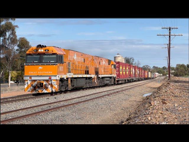 Massive Freight Trains In The Australian Outback NSW. Double Stacked, Steel, Passenger & More.