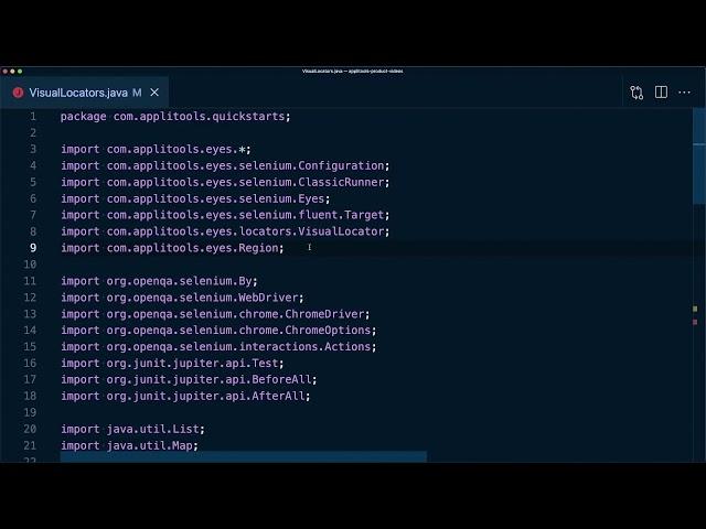 Using Visual Locators Inside Automated Functional Tests with Applitools Eyes