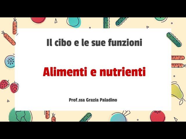 Alimenti e nutrienti