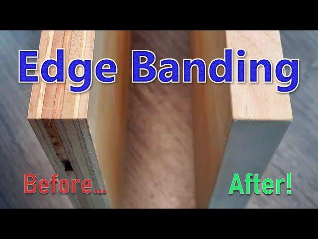 How to Apply Iron On Edge Banding to Plywood / Melamine | Woodworking Tips - Overkill Woodcraft