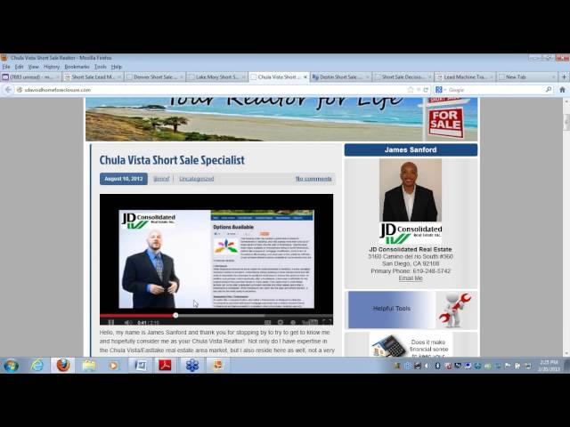 Short Sale Lead Machine Demostration Video