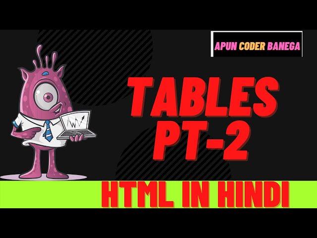 LEC 7 | html tutorials in hindi | HTML Tables | ROWSPAN & COLSPAN  | Web Development in Hindi