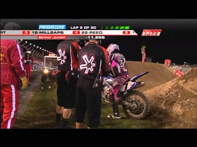 James Stewart Clearing Wall Jump + Crash Daytona Supercross 2011 HD