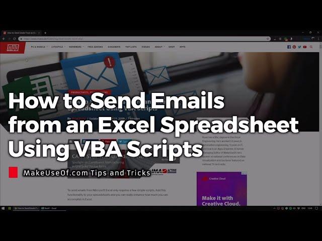 How to Send Emails from an Excel Spreadsheet Using VBA Scripts