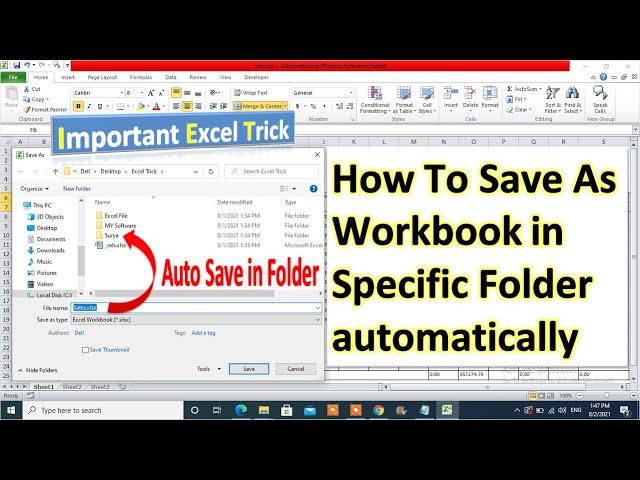 How to Save Excel Workbook in Specific Folder by vba code