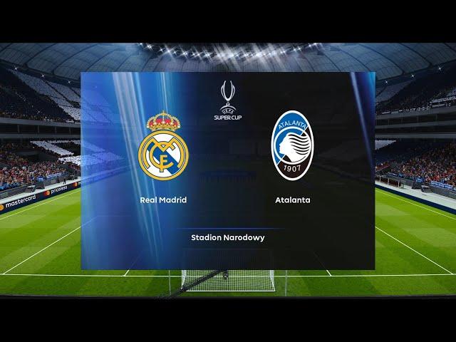 Real Madrid vs Atalanta | Stadion Narodowy | 2024 UEFA Super Cup | PES 2021