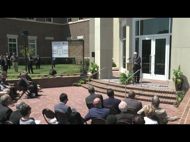 Ribbon cutting for James A. Thomas Hall at UNC Pembroke