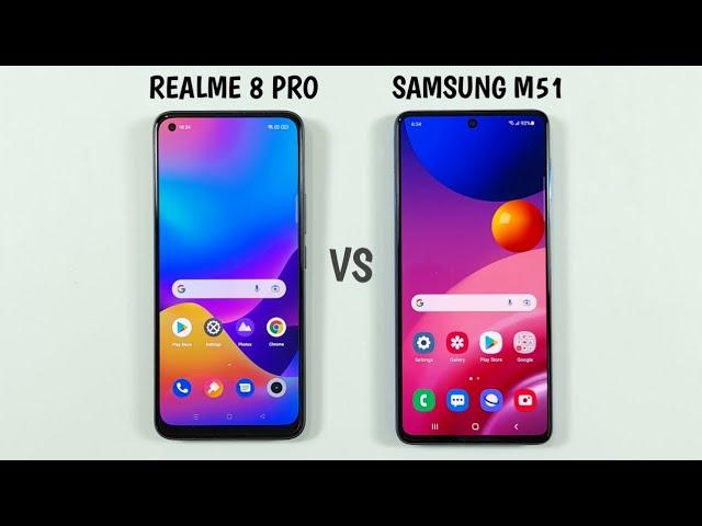 Realme 8 Pro vs Samsung M51 Speed Test & Camera Comparison