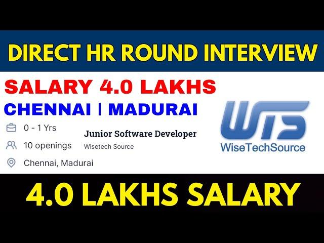 Junior Software Developer Jobs | Chennai, Madurai | Freshers 2024 jobs | #2024jobs | Enge Velai