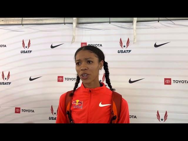 Vashti Cunningham after winning 2022 US high jump title