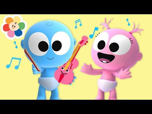 Laughing With Funny GooGoo & GaaGaa Baby | Violin Music for Babies + More Musical Instruments Sounds