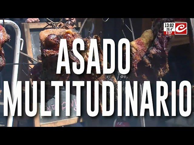 Asado multitudinario: empresa hace asado para todos sus empleados