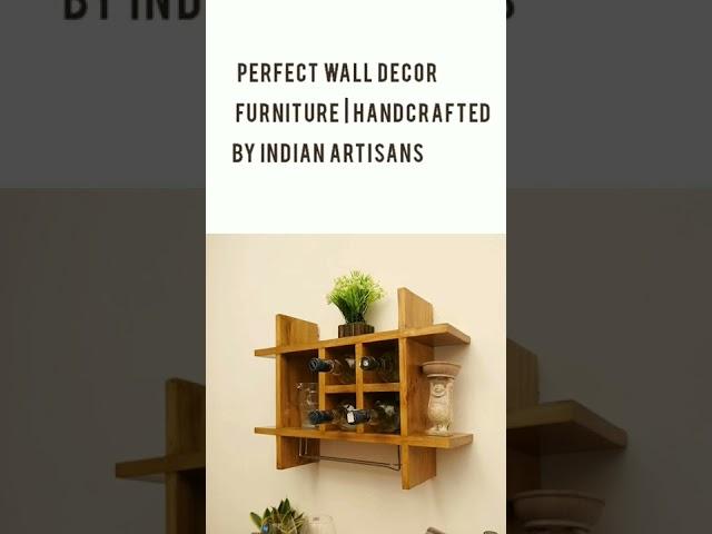 Teak Wood Wall-Hanging Bar Furniture #shorts #shortvideo #viral