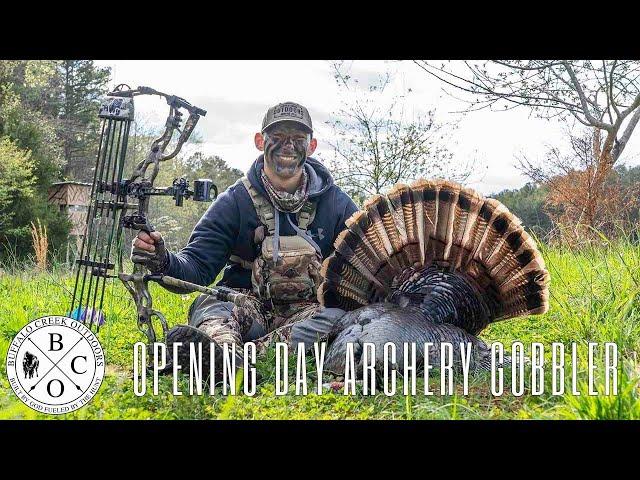 Bowhunting Turkeys | Opening Day Gobbler Down | He Destroyed The Decoy At 5ft