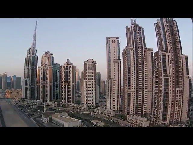 Dubai, Sheikh Zayed Road, Sunset.  Amazing view.