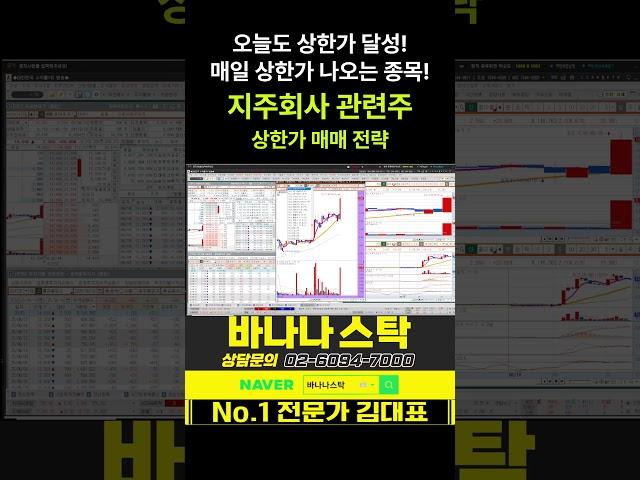 [주식] 오늘도 상한가 달성! 매일 상한가 나오는 종목! 지주회사 관련주 상한가 매매 전략 #콜마홀딩스 #오픈놀 #상법개정 #심플랫폼 #코오롱 #한미사이언스 #비아이매트리스