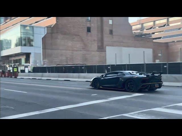 Gintani Lamborghini Aventador SVJ Ripping it in Downtown Toronto