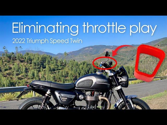 Eliminate throttle play - Triumph Speed Twin 1200 (Ducati spacers)