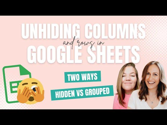 How to Hide and Unhide Columns and Rows in Google Sheets