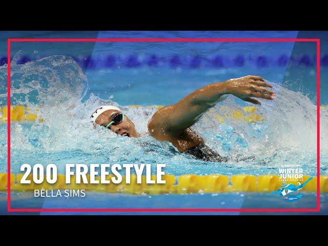 Bella Sims Takes Gold in Women's 200 Freestyle | 2022 Speedo Winter Junior Championships West