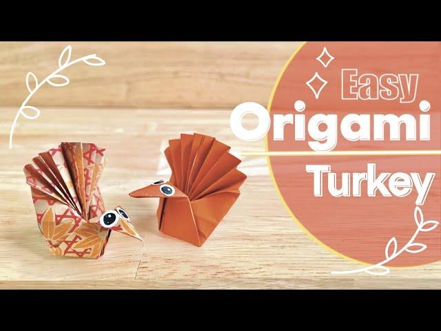  Cute Turkey Easy Origami | Thanksgiving Decorations | Gift Cards | Fun Party Favors