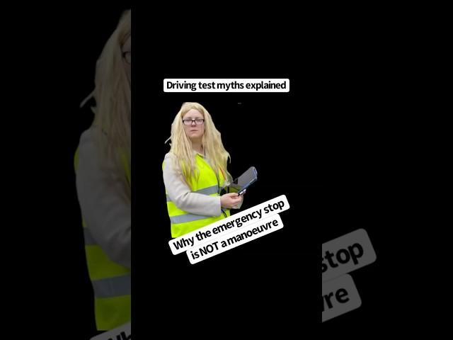 Why the emergency stop is NOT a manoeuvre #driving #drivingtest #examinerann #emergency