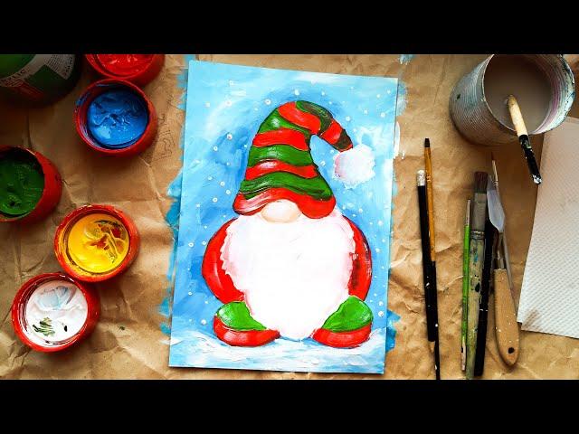 Christmas GNOME | How to draw | Drawing for beginners | MK for children |