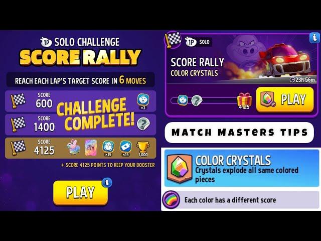 Colors Crystals Rainbow Solo Challenge 4125 Score || Match Masters Tips