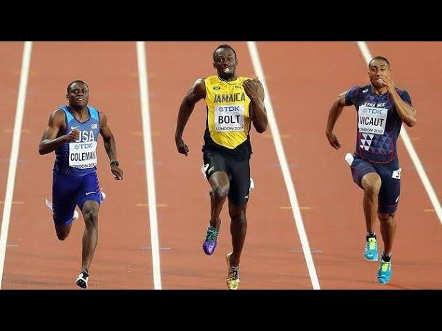 WHAT A RACE  USAIN BOLT vs CHRISTIAN COLEMAN 100M OLYMPIC RACE @Strong_mindset01