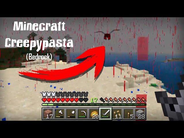 We Fought Something Creepy in Blood Rain! Minecraft Creepypasta Bedrock | Uncut