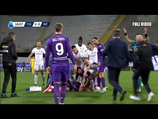 Edoardo Bove Collapses on Pitch During Fiorentina vs Inter Match | Edoardo Bove Collapsing Video