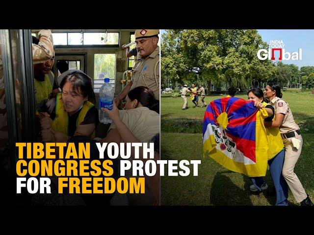 Youth Congress Protest LIVE: Tibetan Youth Congress Protests Near Chinese Embassy for Tibet Freedom