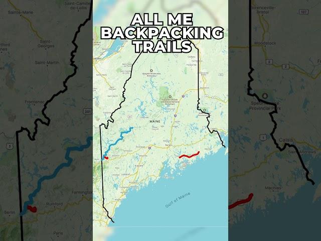 All Maine Backpacking Trails Map #Shorts