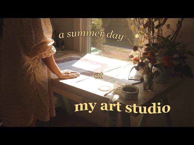 a summer day in my art studio ~ packing orders | visiting farms