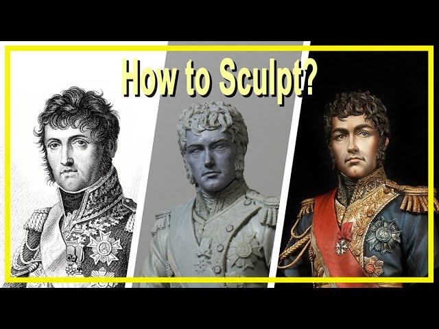 How to sculpt a bust with Epoxy and Polymer clay. (1/10 Marshal Soult)