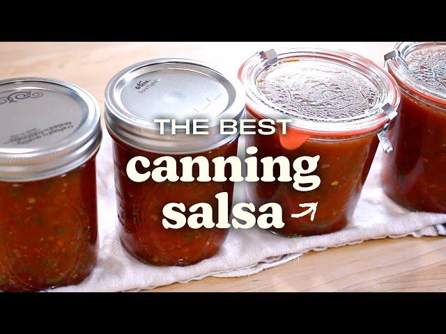 Salsa canning recipe with FRESH tomatoes (& how to SAFELY customize canned salsa!)