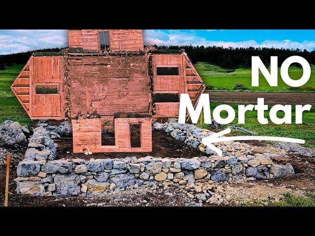 Ep.10, Stone Foundation—NO Mortar. 1889 PROJECT.