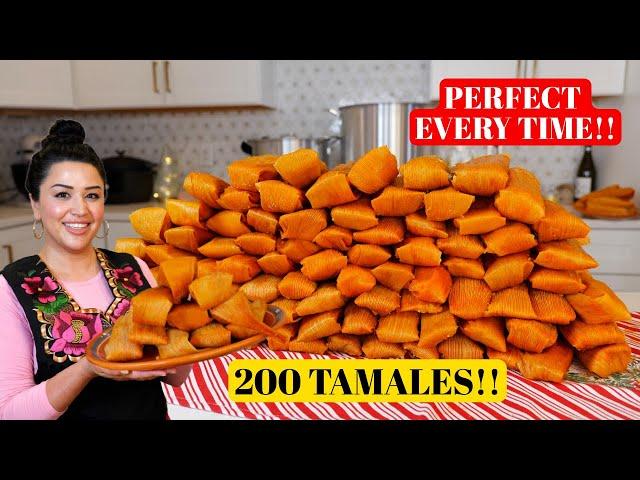 200 RED BEEF TAMALES RECIPE | Cooking LARGE Quantity FOOD Recipes