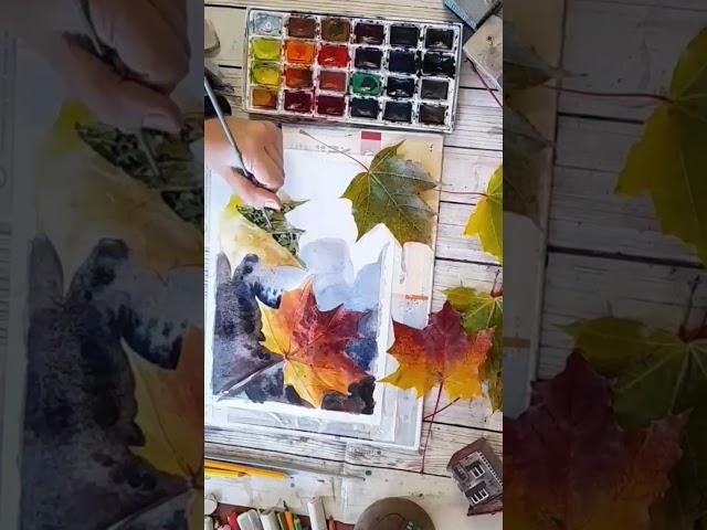 листья/акварель @art_class