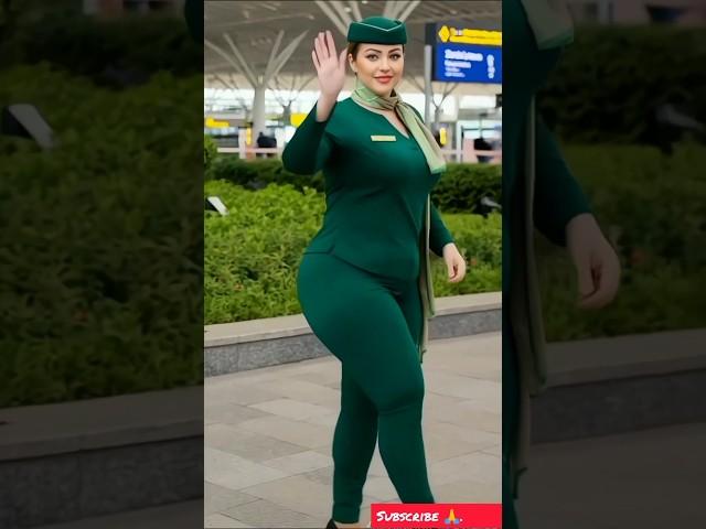 Airport Smile: A Pretty Air Hostess and Traveler | Dubai Fashion Vlog | #shorts #airhostess #dubai