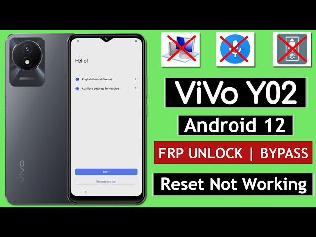 Vivo Y02 Frp Bypass/Unlock Google A/c Lock Without PC - Reset Option Not Working - New Method 2023