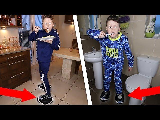 Kid Spends 24 HOURS on SEGWAY ELECTRIC SHOES!! - Challenge (HARD)