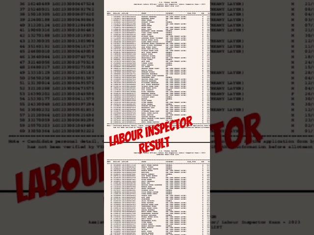 Labour inspector Result || Top 10  #cg #cgvyapam #police #cgpolice #vacancy #shorts